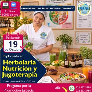 🌿 DIPLOMADO EN HERBOLARIA, NUTRICIÓN Y JUGOTERAPIA 🌿